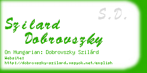 szilard dobrovszky business card